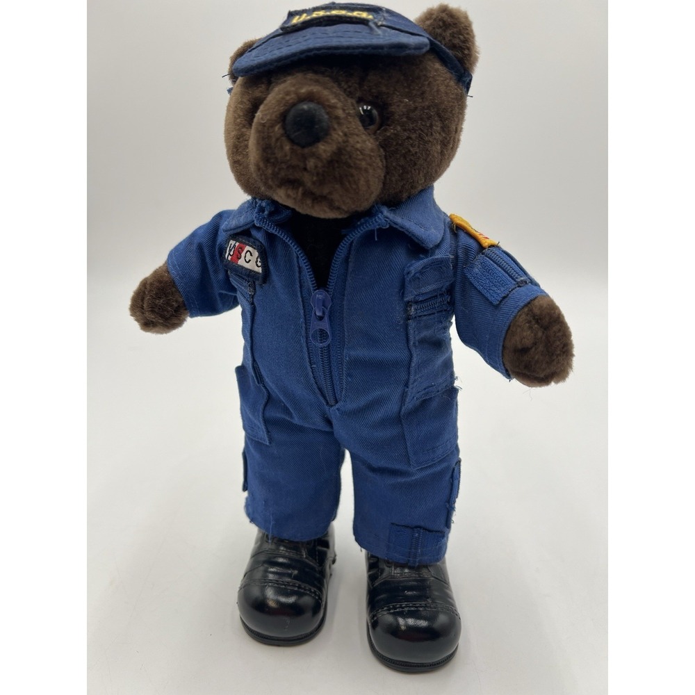 Vintage Bear Force Of America U.S. Coast Guard Teddy Bear Plush